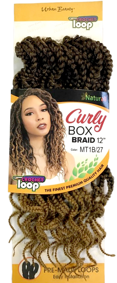 curly box braids